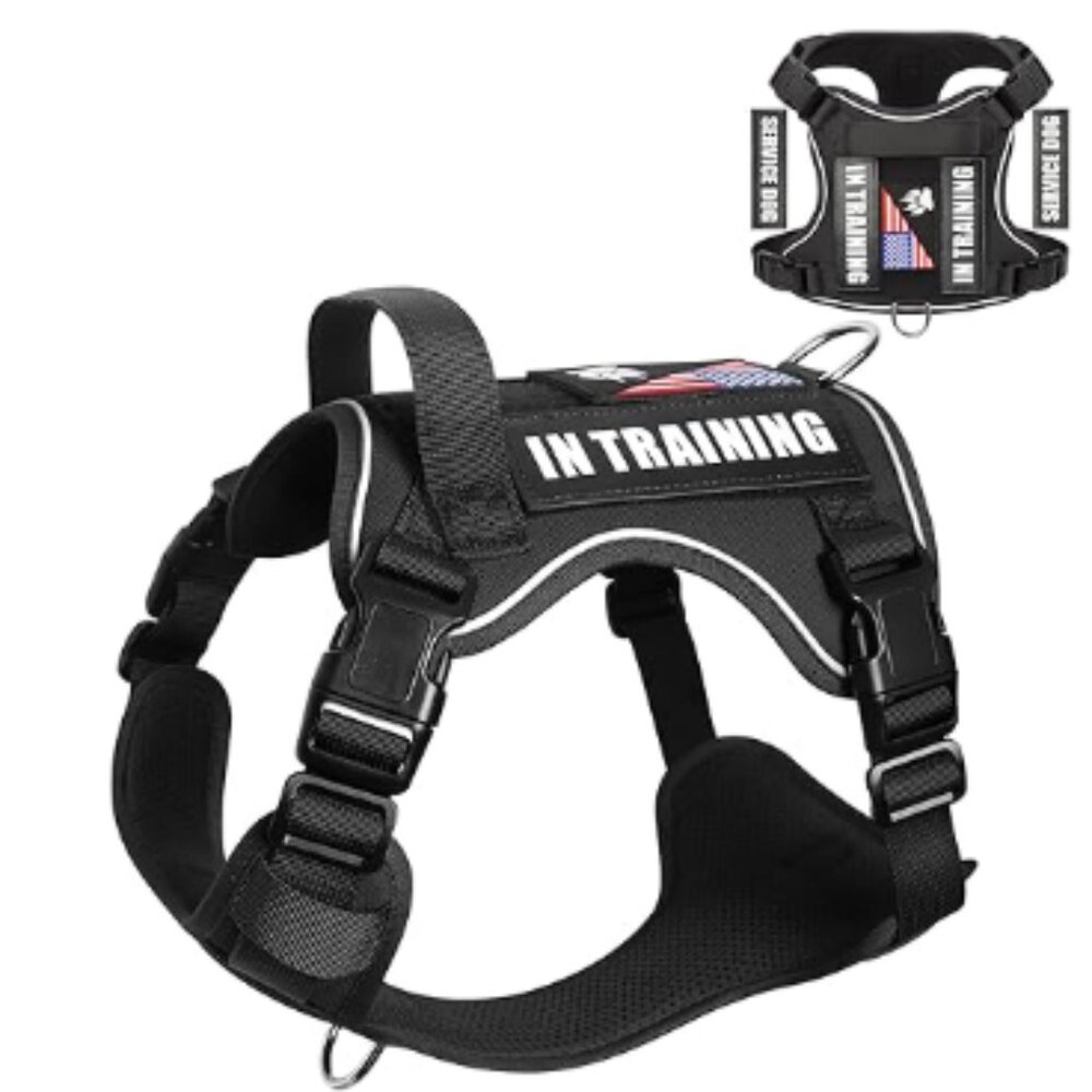 *NWT* Service Dog in Training Harness‎ Reflective Tactical Vest w/5 Patches